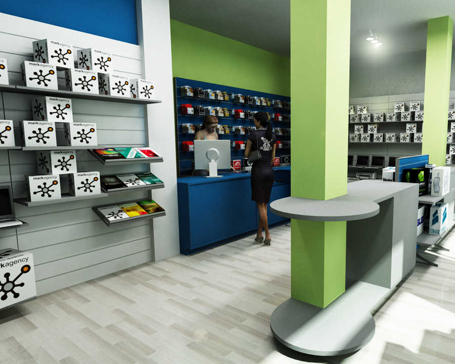 allestimento negozio comuter e telefonia-x