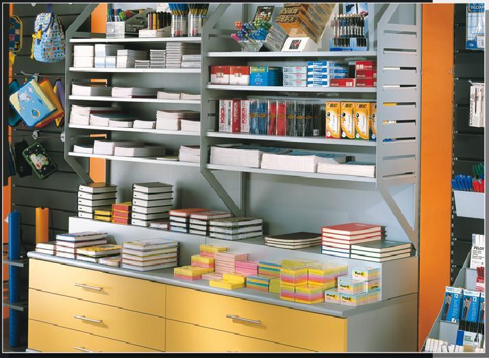 mobili, espositori, cancelleria, cartoleria